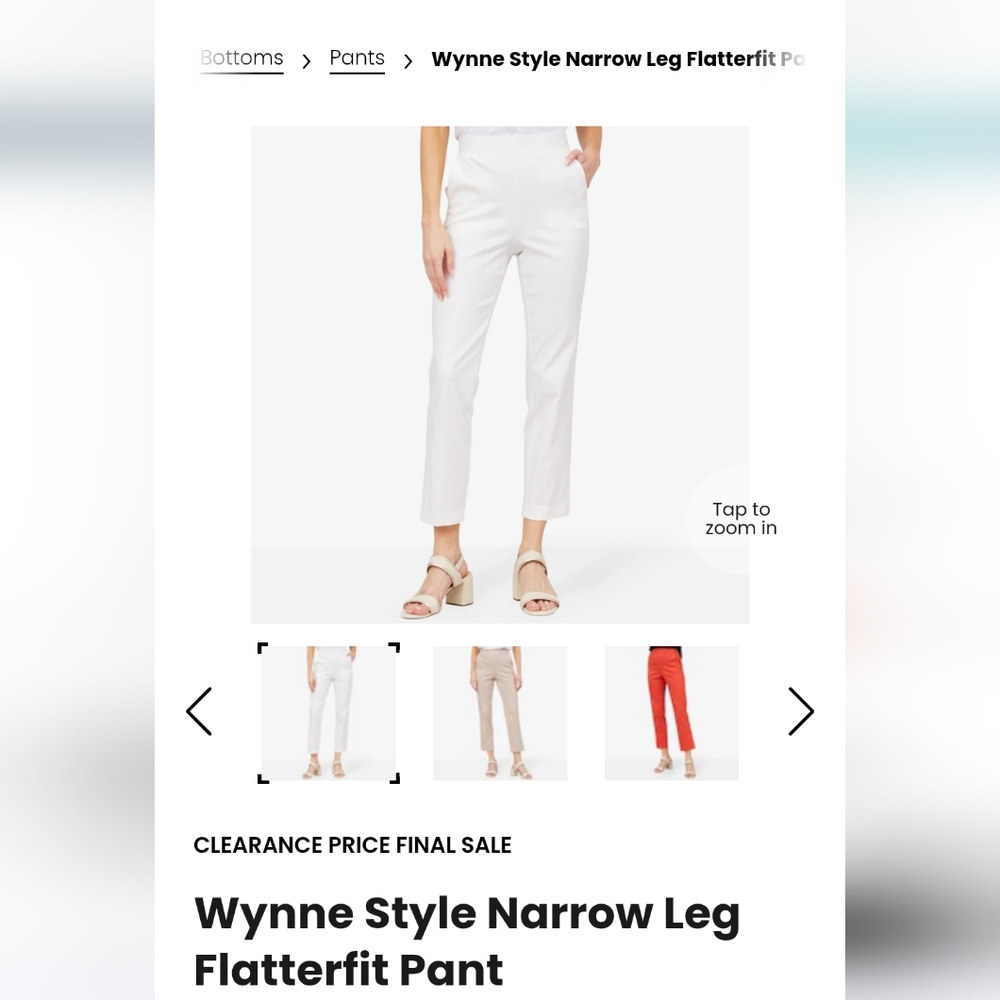 Wynne Style Straight Leg White Pants